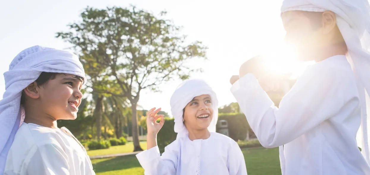 children in outside in dubai community