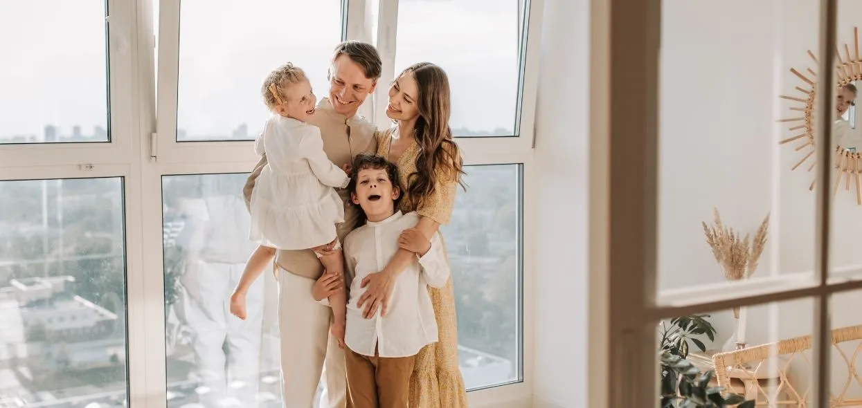 family in thier dubai apartment