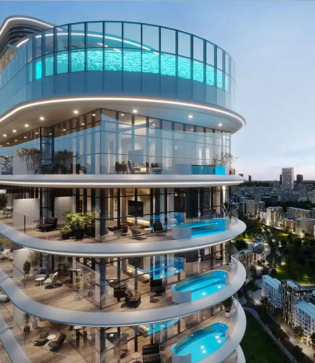 electra by acube rooftop pool in jvc